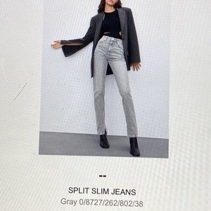 Split slim jeans Zara new never worn with tags